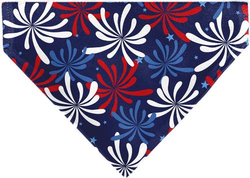 Show full view: Buckle-Down Americana Fireworks Show Slip-On Dog Bandana, Blue slide 3 of 7