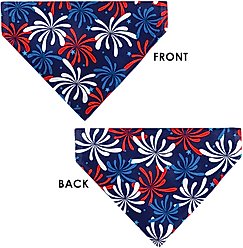 Buckle-Down Americana Fireworks Show Slip-On Dog Bandana, Blue slide 2 of 7