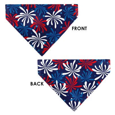 Show full view: Buckle-Down Americana Fireworks Show Slip-On Dog Bandana, Blue slide 4 of 7