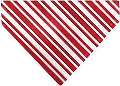 Buckle-Down Candy Cane3 Stripe Slip-On Dog Bandana, Red