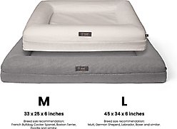 Nandog Memory Foam Orthopedic Dog Bed, Gray, Medium slide 2 of 5