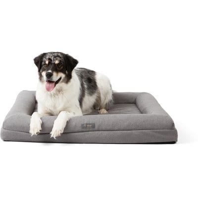 Nandog Nandog Memory Foam Orthopedic Dog Bed, Gray, Large