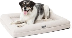 Nandog Memory Foam Orthopedic Dog Bed, White, Large