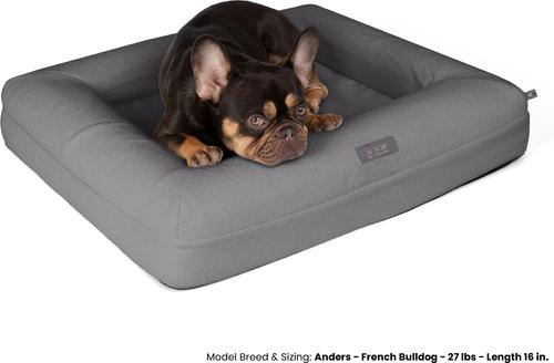 Show full view: Nandog Memory Foam Orthopedic Dog Bed, Gray, Medium slide 2 of 5