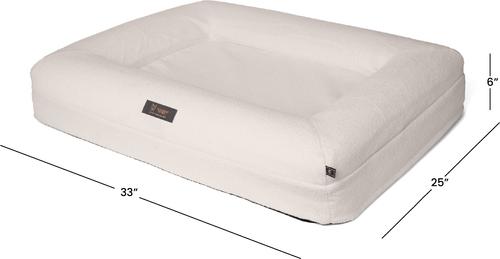 Show full view: Nandog Memory Foam Orthopedic Dog Bed, White, Medium slide 4 of 5
