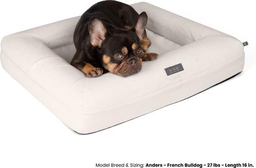 Show full view: Nandog Memory Foam Orthopedic Dog Bed, White, Medium slide 2 of 5