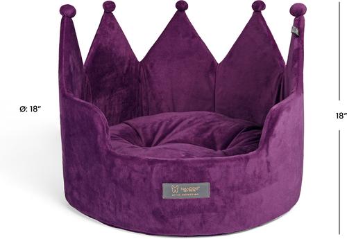 Show full view: Nandog Prive Collection Crown Dog & Cat Bed, Purple slide 5 of 10