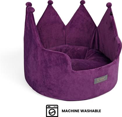 Show full view: Nandog Prive Collection Crown Dog & Cat Bed, Purple slide 6 of 10