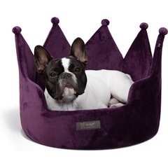 Nandog Prive Collection Crown Dog & Cat Bed, Purple