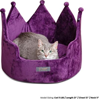 Show full view: Nandog Prive Collection Crown Dog & Cat Bed, Purple slide 4 of 10