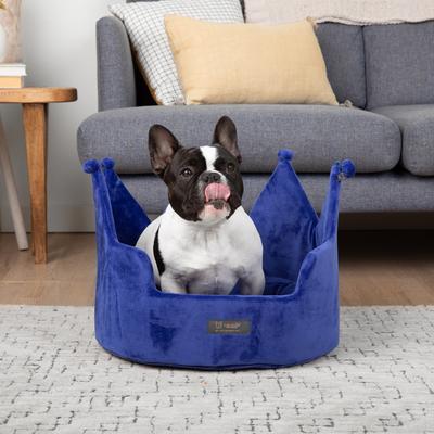 Show full view: Nandog Prive Collection Crown Dog & Cat Bed, Blue slide 2 of 8