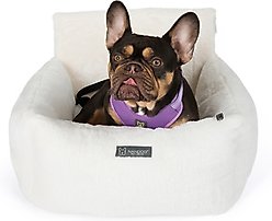 Nandog Cloud Collection Cat & Dog Car Seat Bed, Ivory, Medium