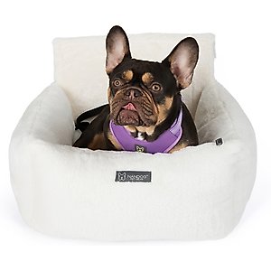 Nandog Cloud Collection Cat & Dog Car Seat Bed, Ivory, Medium