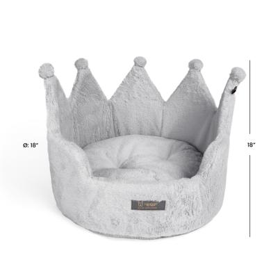 Show full view: Nandog Prive Collection Crown Cloud Dog & Cat Bed, Royal Gray slide 6 of 9