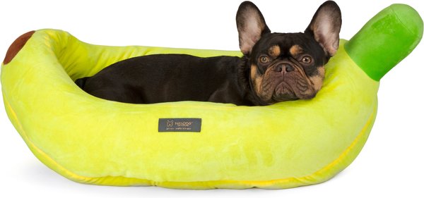 Lit Chat Round Bed NANDOG Insta Fun Banana Dog Cat Bed Ultra