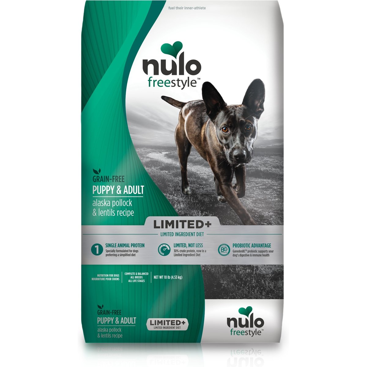 Nulo FreeStyle Limited Ingredient Pollock & Lentil Recipe High-Protein & Grain-Free Adult & Puppy Dry Dog Food, 10-lb bag