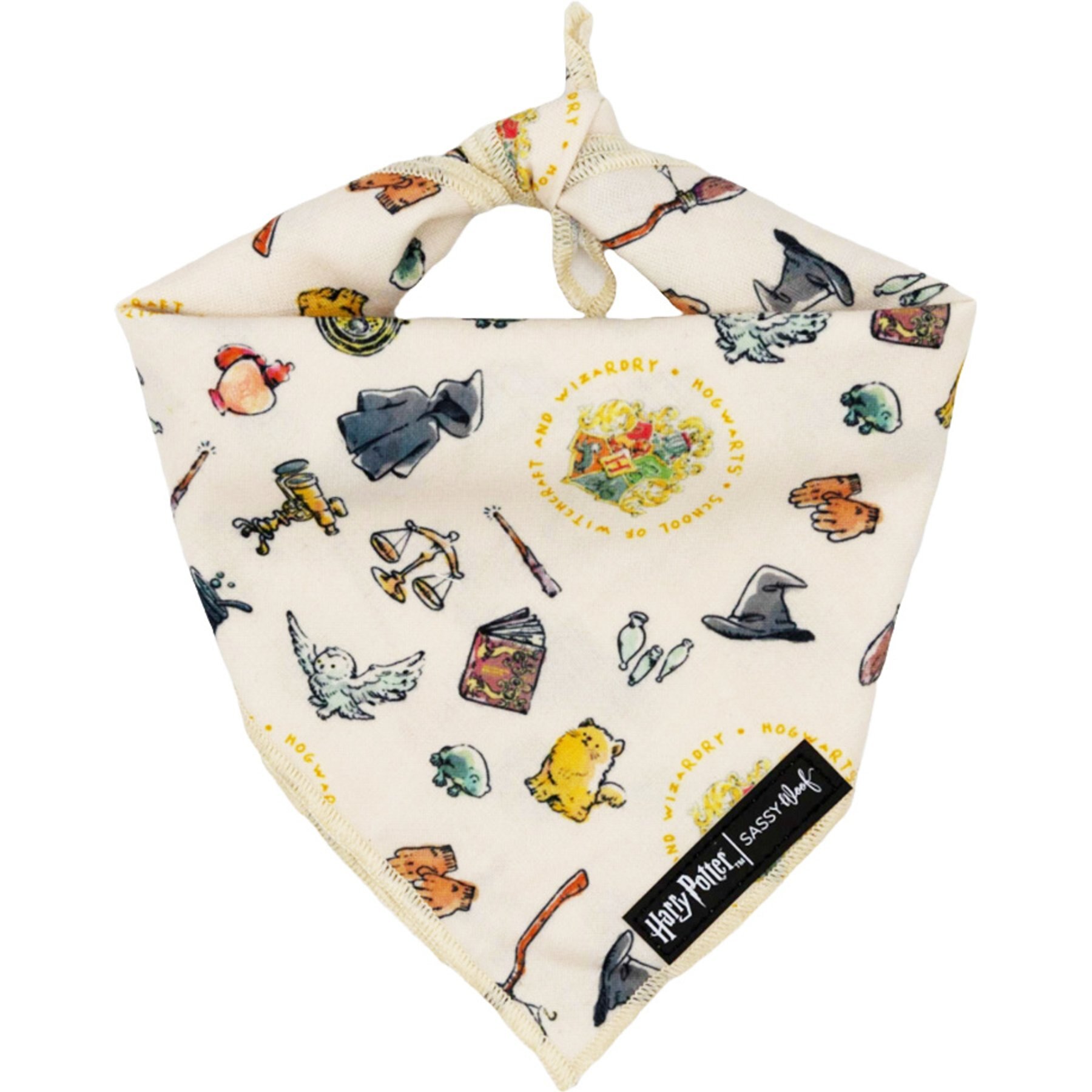 Sassy Woof Harry Potter Watercolor Dog Bandana, Medium: 17-in neck