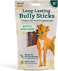 Woof High Protein 6-inch Bully Stick Dog Chew, 5 count