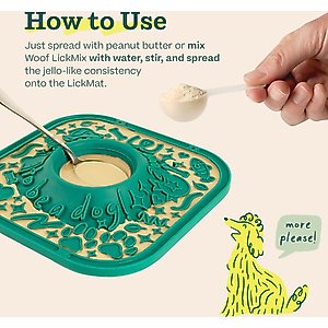 Woof LickMat No Slip Silicone Dog Slow Feeder Mat, Lavender