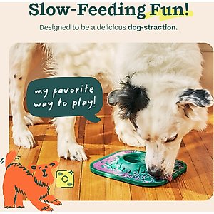 Woof LickMat No Slip Silicone Dog Slow Feeder Mat, Lavender