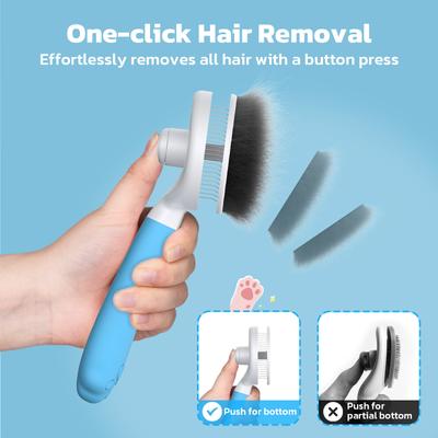 Show full view: Yafylly Short & Long Haired Detangling Cat Brush, Blue slide 4 of 9