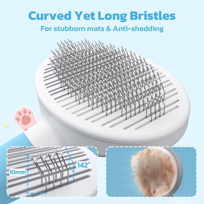 Show full view: Yafylly Short & Long Haired Detangling Cat Brush, Blue slide 3 of 9