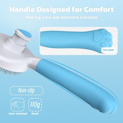 Show full view: Yafylly Short & Long Haired Detangling Cat Brush, Blue slide 2 of 9