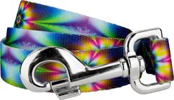 Country Brook Petz Tie Dye Flowers Dog Leash, Large: 6-ft long, 1-in wide