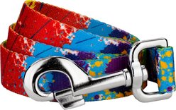 Country Brook Petz Paint Splatter Dog Leash, Large: 4-ft long, 1-in wide