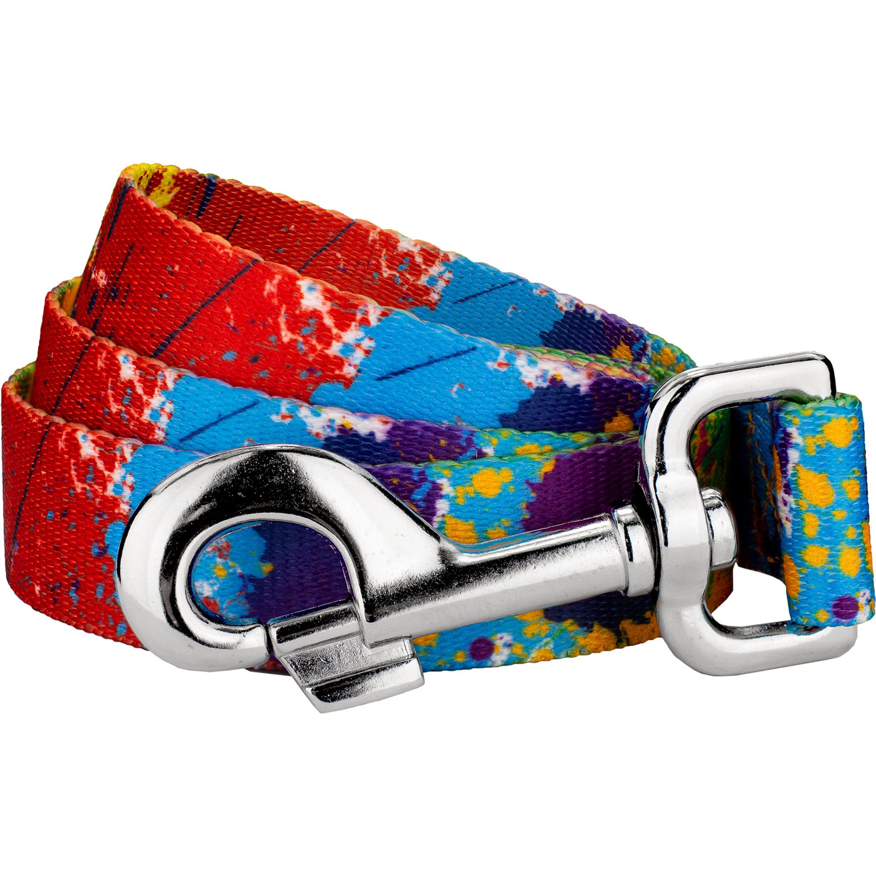 Country Brook Petz Paint Splatter Dog Leash, Medium: 6-ft long, 5/8-in wide