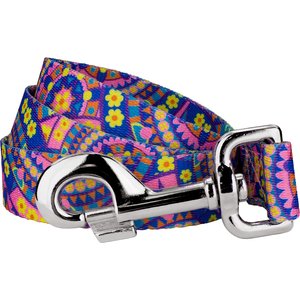 Country Brook Petz Blue Boho Mandala Dog Leash, Large: 4-ft long, 1-in wide