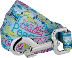 Country Brook Petz Love & Peace Dog Leash, Large: 6-ft long, 1-in wide