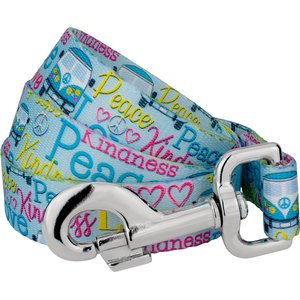 Country Brook Petz Love & Peace Dog Leash, Small: 4-ft long, 1/2-in wide