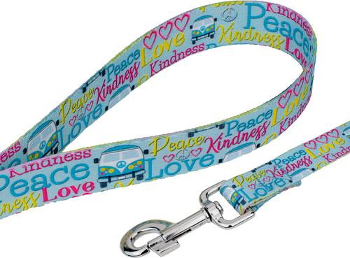 Show full view: Country Brook Petz Love & Peace Dog Leash, Large: 6-ft long, 1-in wide slide 4 of 4