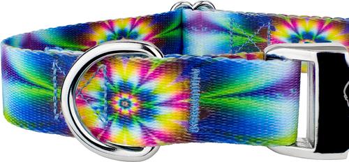 Show full view: Country Brook Petz Premium Tie Dye Flowers Dog Collar, X-Large: 18 to 26-in neck, 1-in wide slide 8 of 8