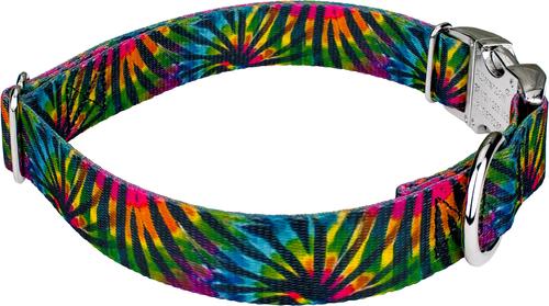 Show full view: Country Brook Petz Premium Tie Dye Stripes Dog Collar, Small: 11 to 13-in neck, 5/8-in wide slide 7 of 8