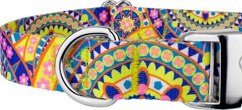 Show full view: Country Brook Petz Premium Yellow Boho Mandala Dog Collar, Small: 11 to 13-in neck, 5/8-in wide slide 7 of 7