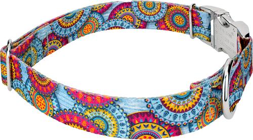 Show full view: Country Brook Petz Premium Sky Mandala Dog Collar, Small: 11 to 13-in neck, 5/8-in wide slide 6 of 7