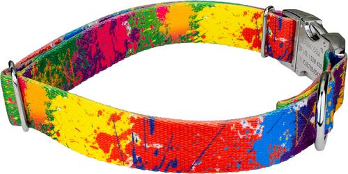 Show full view: Country Brook Petz Premium Paint Splatter Dog Collar, Medium: 13 to 16-in neck, 1-in wide slide 5 of 6