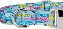 Country Brook Petz Premium Love & Peace Dog Collar, X-Large: 18 to 26-in neck, 1-in wide slide 2 of 5