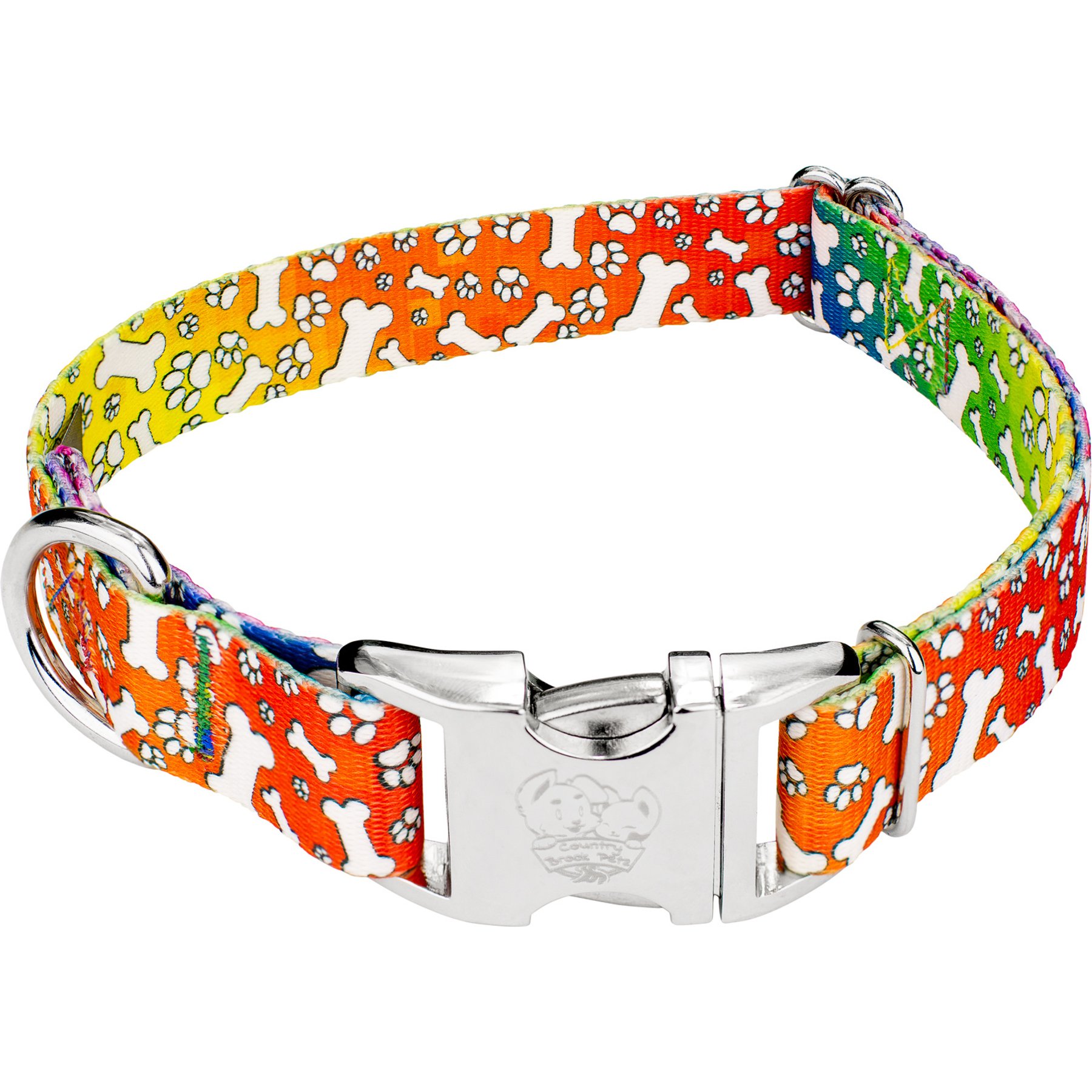 Country Brook Petz Premium Trippy Doggo Dog Collar, Small: 11 to 13-in neck, 5/8-in wide