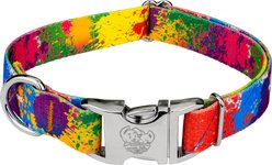 Country Brook Petz Premium Paint Splatter Dog Collar, Medium: 13 to 16-in neck, 1-in wide