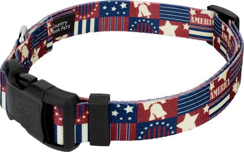 Show full view: Country Brook Design Deluxe Spirit of '76 Dog Collar, XX-Small: 7 to 9-in neck, 1/2-in wide slide 5 of 7
