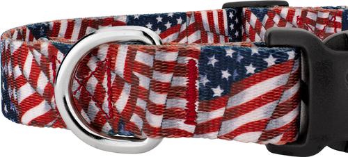 Show full view: Country Brook Design Patriotic Tribute Deluxe Dog Collar, Small: 11 to 13-in neck, 5/8-in wide slide 5 of 6