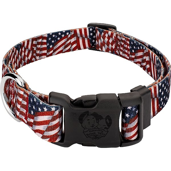 Country Brook Design Patriotic Tribute Deluxe Dog Collar