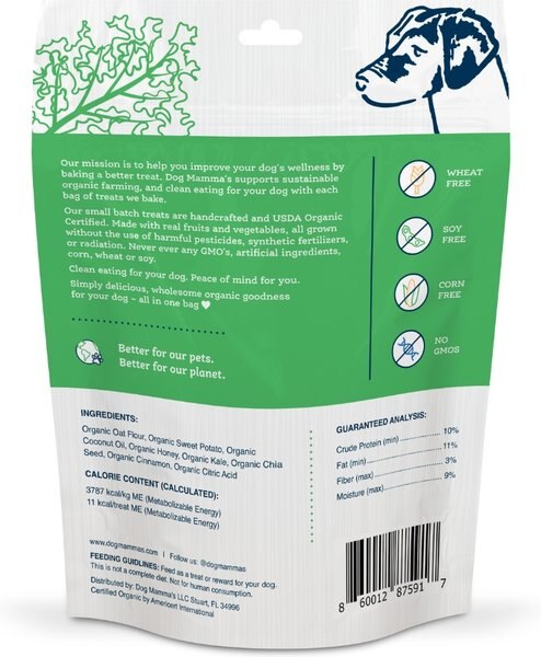 Dog Mamma's Organic Sweet Potato & Kale Dog Treats