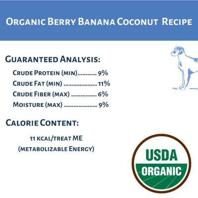 Show full view: Dog Mamma's Organic Berry Banana Coconut Dog Treats, 6-oz bag slide 8 of 9