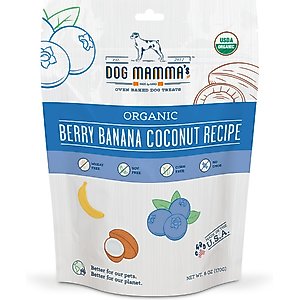 Dog Mamma's Organic Berry Banana Coconut Dog Treats, 6-oz bag