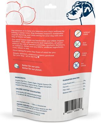 Show full view: Dog Mamma's Organic Apple Cranberry Dog Treats, 6-oz bag slide 3 of 10