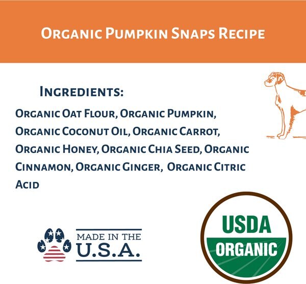 Dog Mamma's Organic Pumpkin Snaps Dog Treats